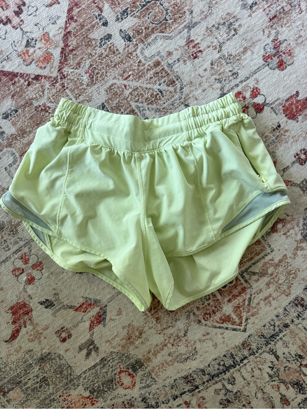 lululemon athletica Light Green Elastic-Waist Athletic Shorts
